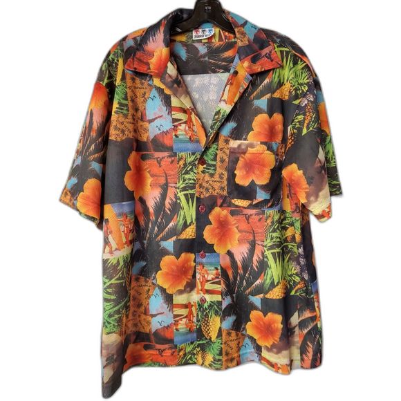 Third Rail Tropical Hawaiian Button Down Shirt Men's Shirt - Picture 1 of 4